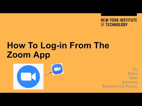 How to Log-in to Zoom from the App