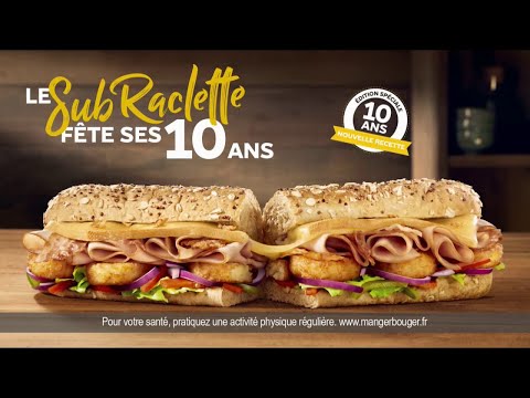 Pub SubRaclette fête ses 10 ans Subway janvier 2020