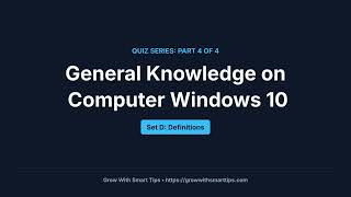 Can You Get 100% on This Windows 10 Definitions Quiz
