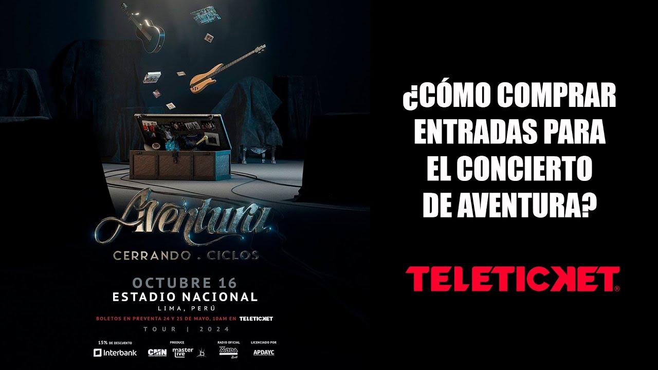 COMO COMPRAR LAS ENTRADAS DEL GRUPO AVENTURA EN PERÚ USANDO TELETICKET 2024