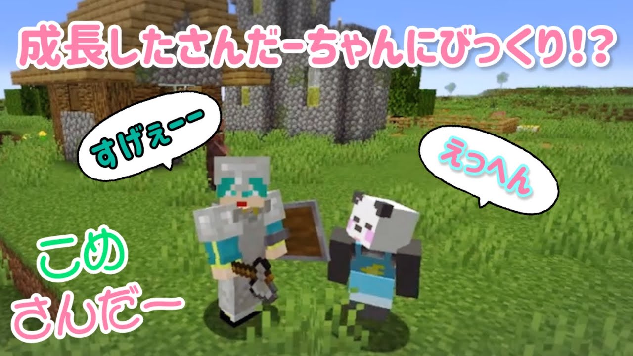 【✂️こめさんだー切り抜き】米ちゃんお誕生日配信で久しぶりのこめさんだー🍚🐼成長したさんだーちゃんにビックリ！