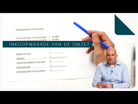 Berekenen van de inkoopwaarde van de omzet