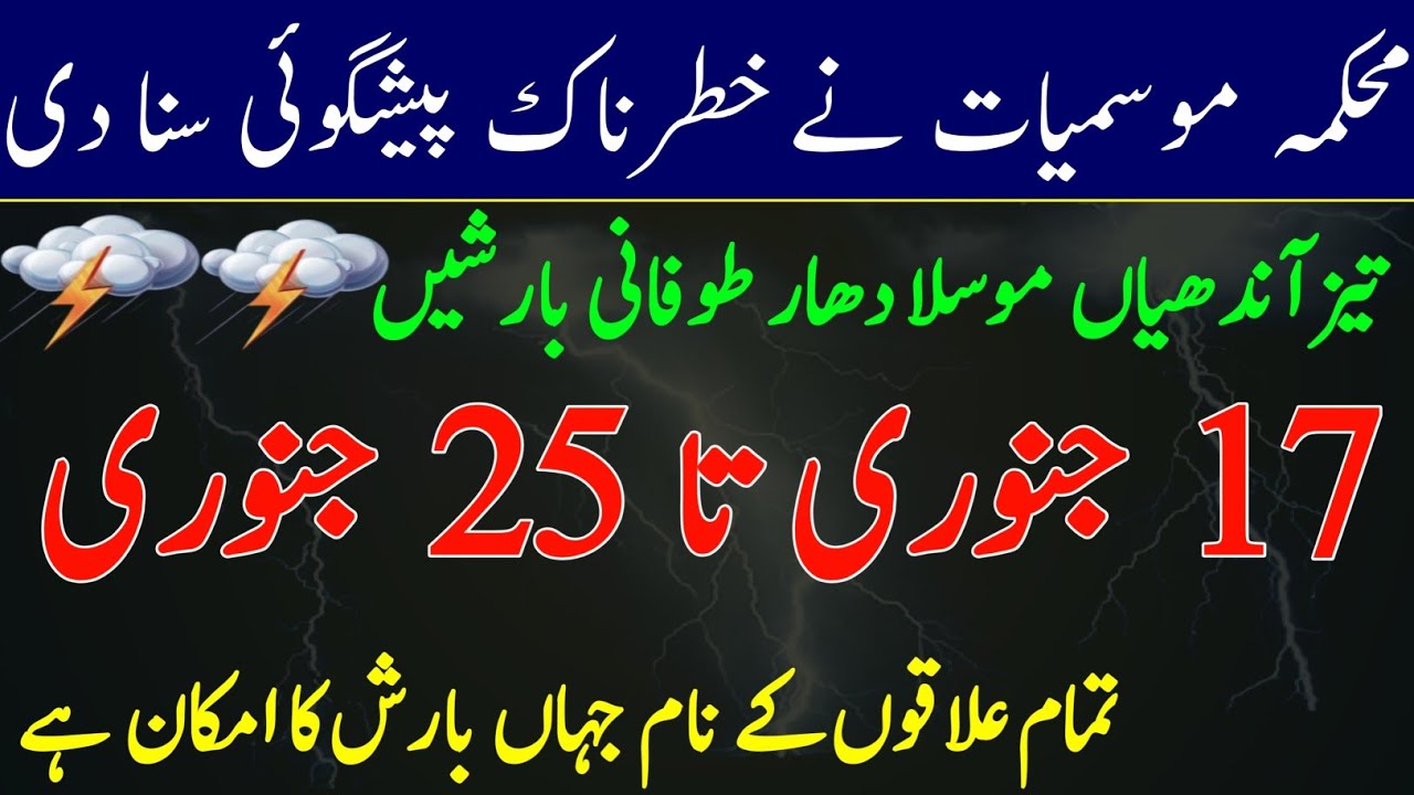 Torrential Rains Gustwind thunderstorms ⛈️ expected | All cities names | Pakistan weather Report 