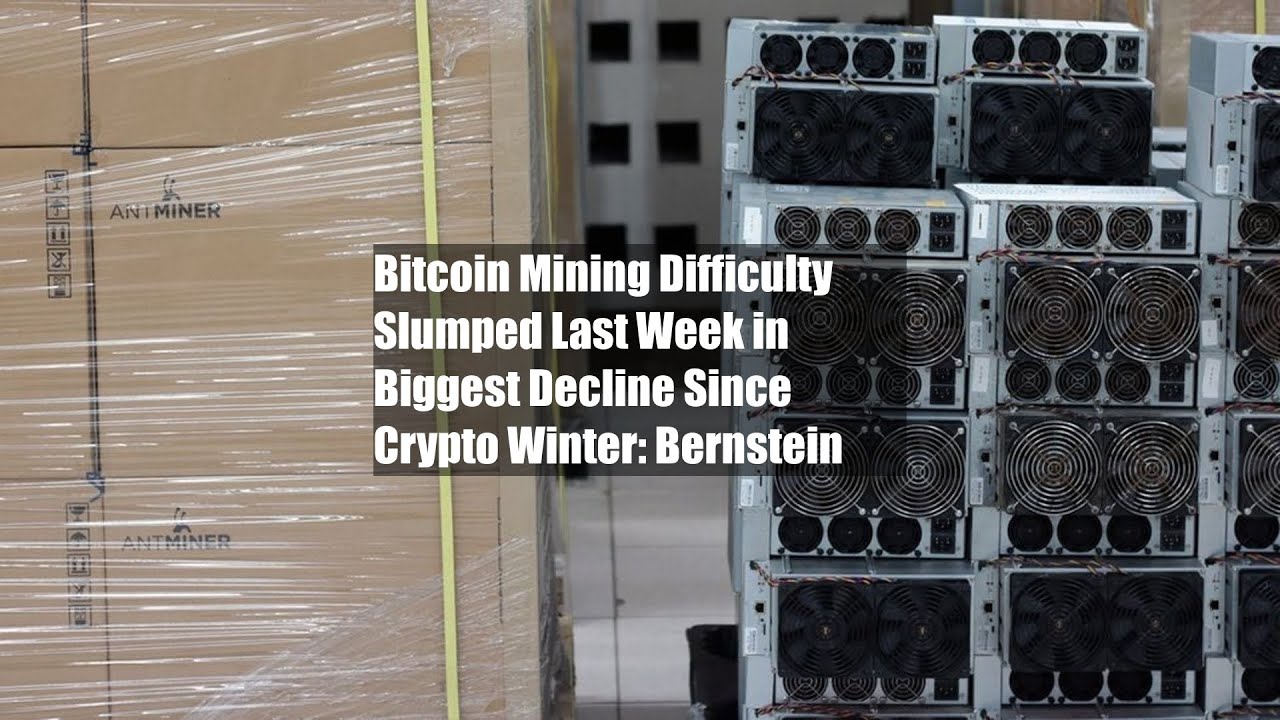 Bitcoin Mining Difficulty Slumped Last Week in Biggest Decline Since Crypto Winter: Bernstein