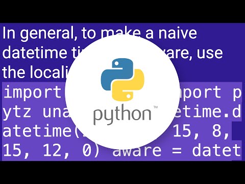 How to make a timezone aware datetime object