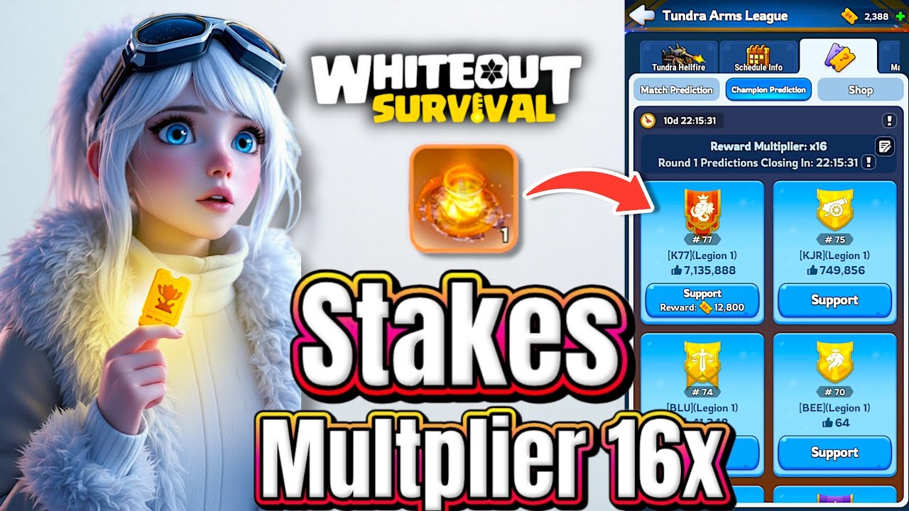 Free Skin! " important to know! " Champions Stakes Multiplier 16x. Whiteout Survival 🔮