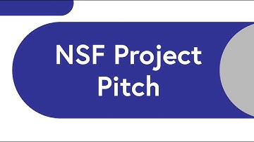 NSF Project Pitch – Tips from Todd