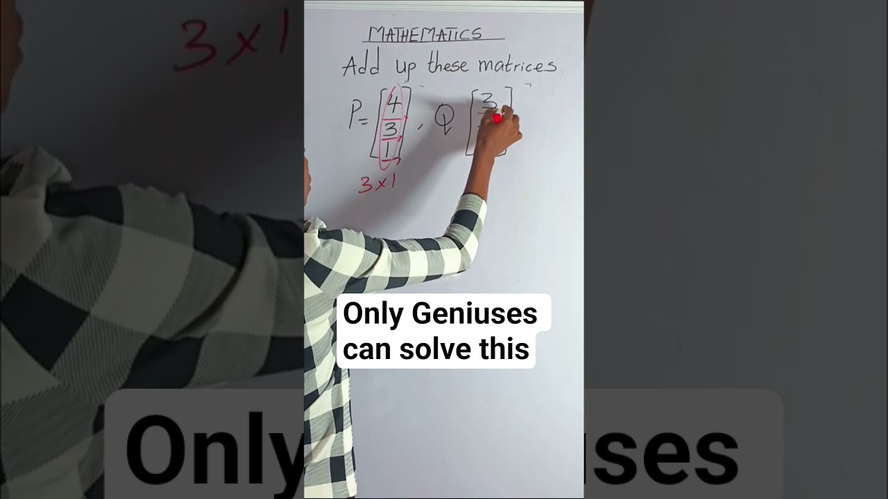 Still mixing up matrix addition? This quick clip clears it up in seconds. 