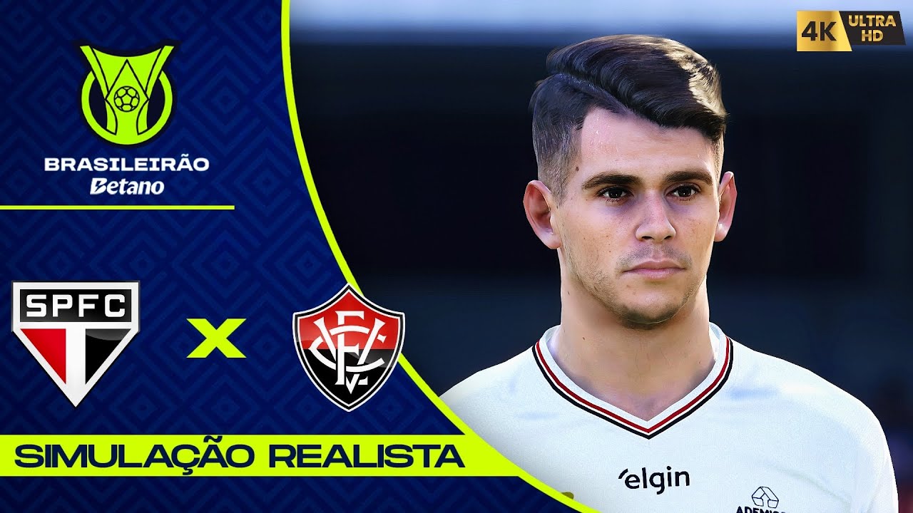 SÃO PAULO X VITORIA | BRASILEIRÃO | 18º RODADA | PES 2021 4K60FPS SIMULAÇÃO REALISTA.