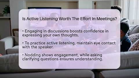 Is Active Listening Worth The Effort In Meetings? - The Personal Growth Path