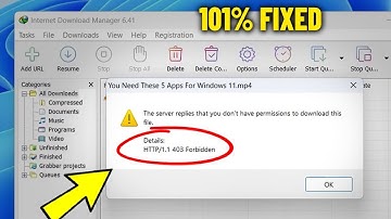 HTTP/1.1 403 Forbidden in Windows 11 / 10/8/7 - How To Fix Error IDM permissions to download file ✅