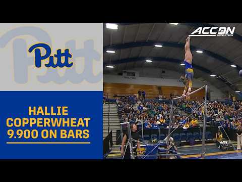 Pitt's Hallie Copperwheat Ties For 1st On Bars With A 9.900