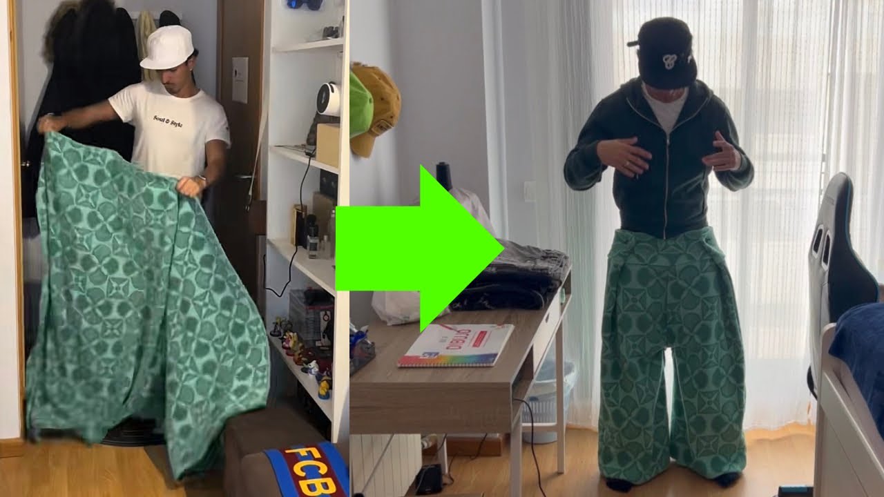 Convirtiendo una manta vieja en el mejor pantalón de mi armario 🔥😮‍💨😱