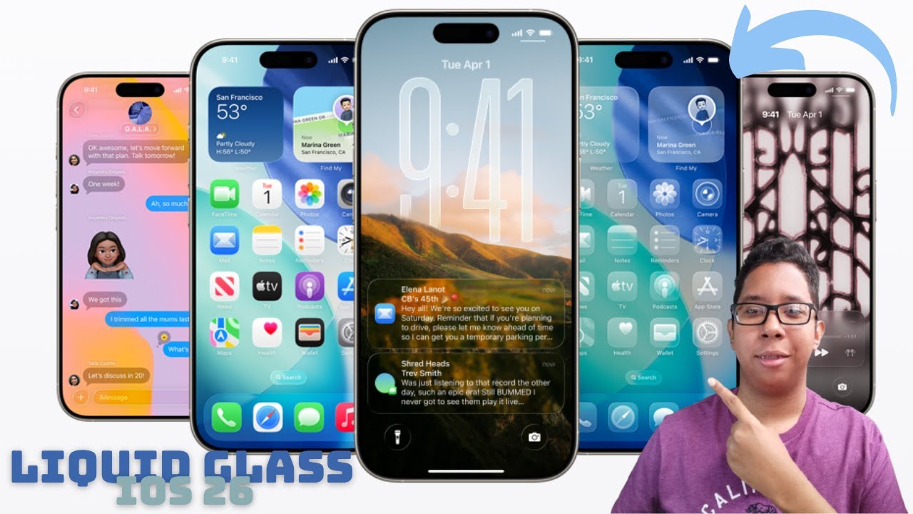 DISEÑADORES dicen que iOS 26 es hermoso con LIQUID GLASS - YouTube