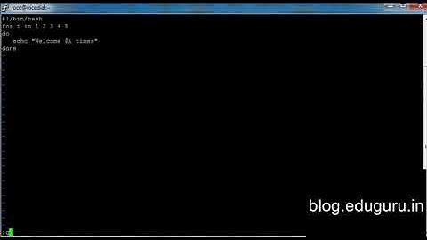 linux Shell script example for loop