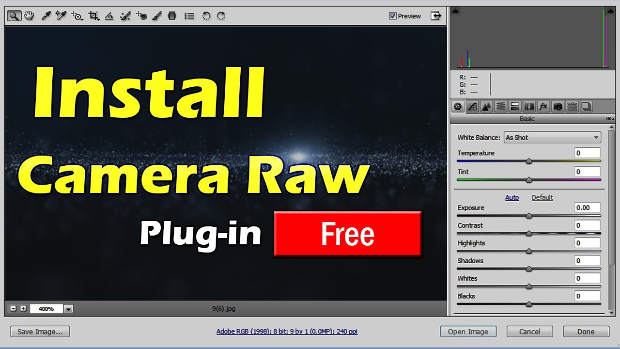 How to use | install | camera raw filter in Photoshop cs6 | Technical Adan