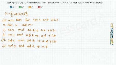 Let X 1, 2, 3, 4, 5. The number of different ordered pairs