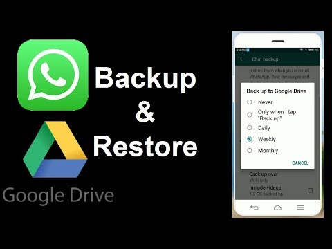 Learn how to backup whatsapp data like chat, messages, photos and videos on google drive restore back all the date chats, video...