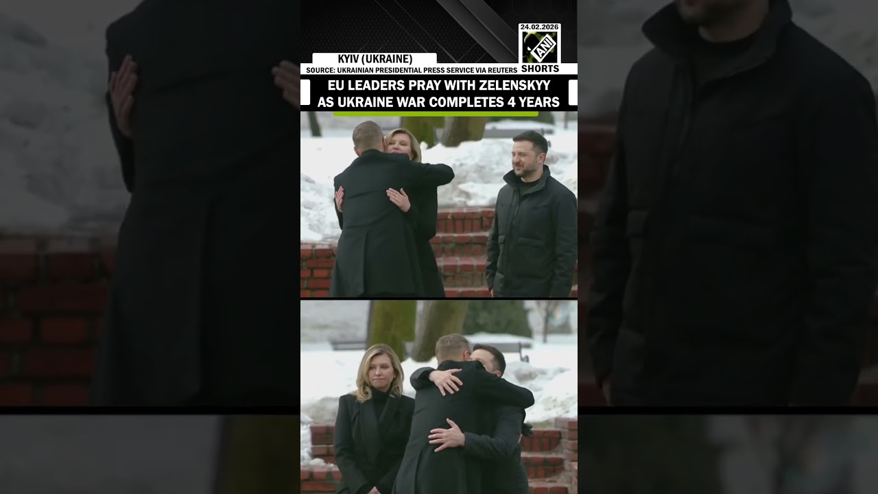 EU leaders offer prayers with President Zelenskyy as Ukraine war completes 4 years