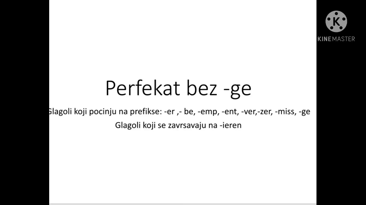 perfekat glagola know)