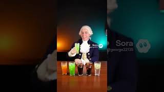 George Washington tries 5 sodas asmr style! #ai #historical