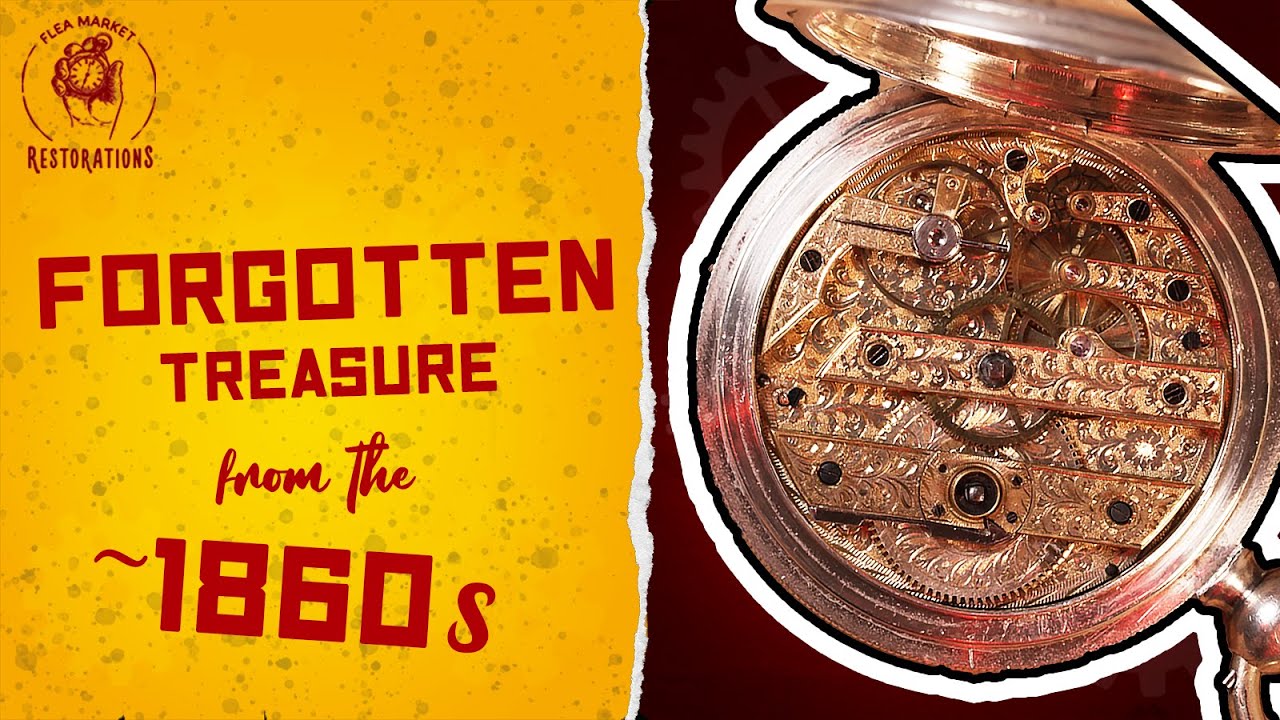 Making a forgotten Swiss jewel shine again | ~1860s pocket watch restoration | 4K ASMR