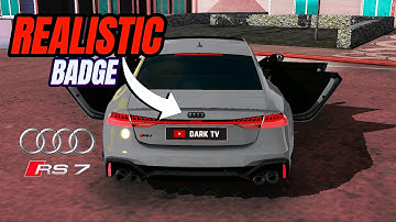 HOW TO MAKE AUDI LOGO & RS BADGE  (EASY and REALISTIC) - Car Parking Multiplayer