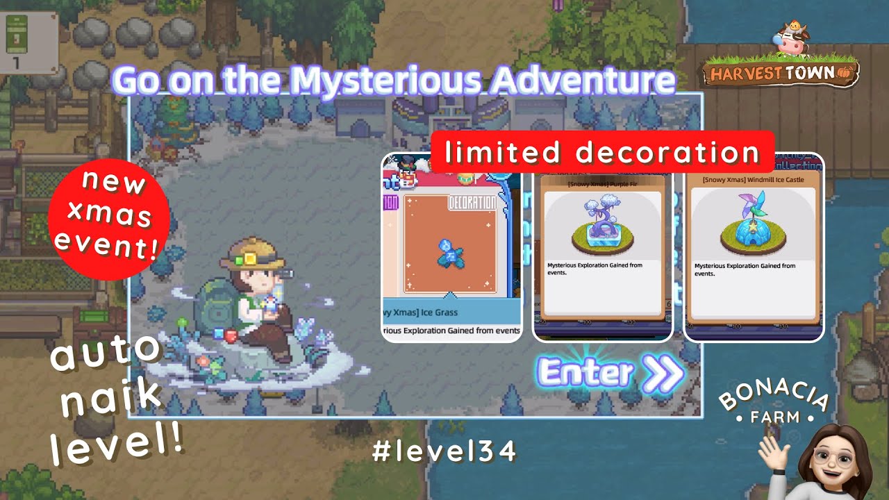 Harvest Town Mysterious Exploration (Christmas Event 2021) YouTube