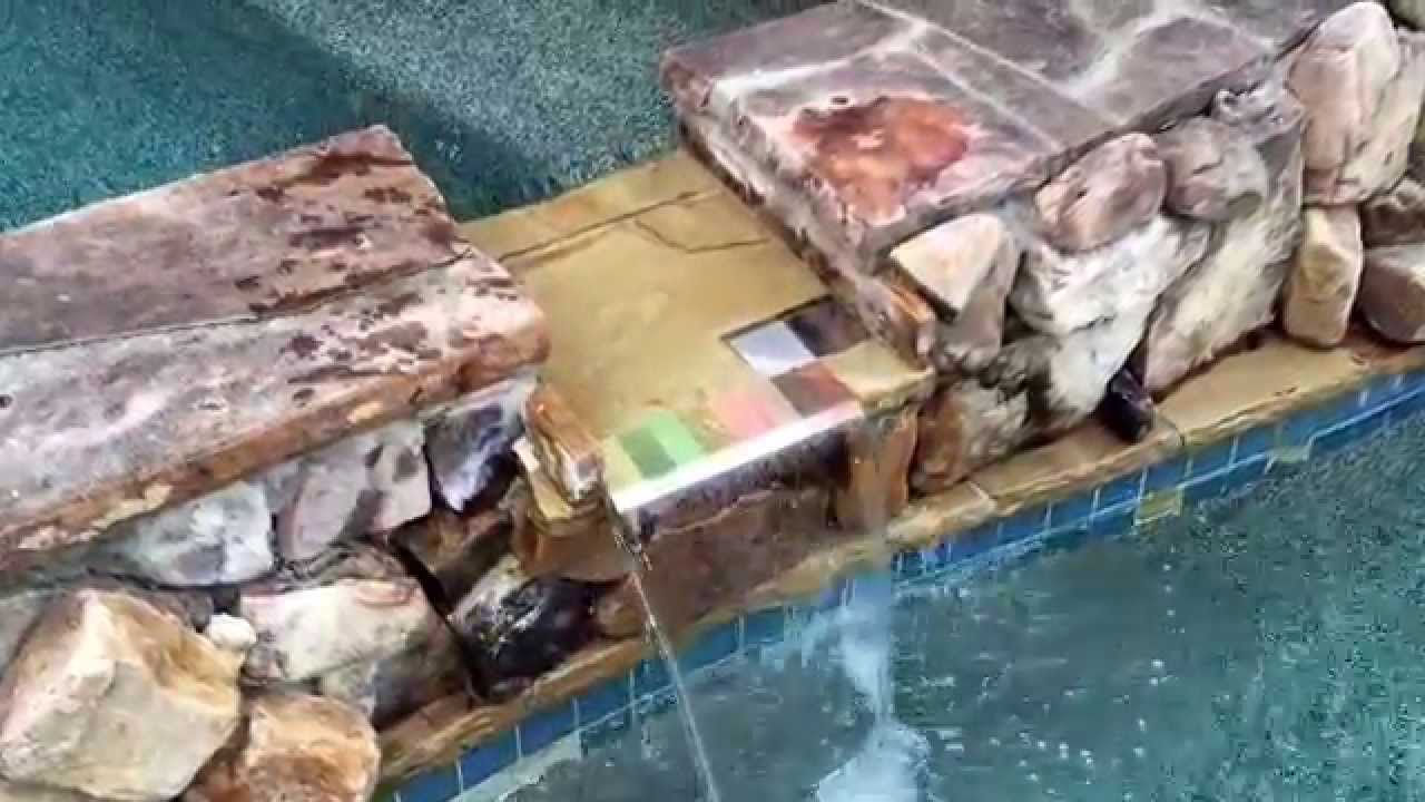 Custom Swimming Pool Spillway Custom Cascades YouTube