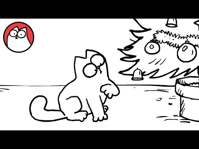 Simon's Cat - Christmas - Tree Trouble - Past Simple