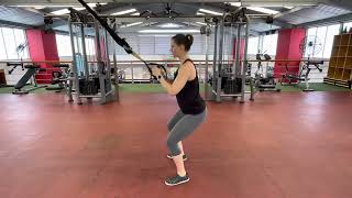 Trx squat with pulses