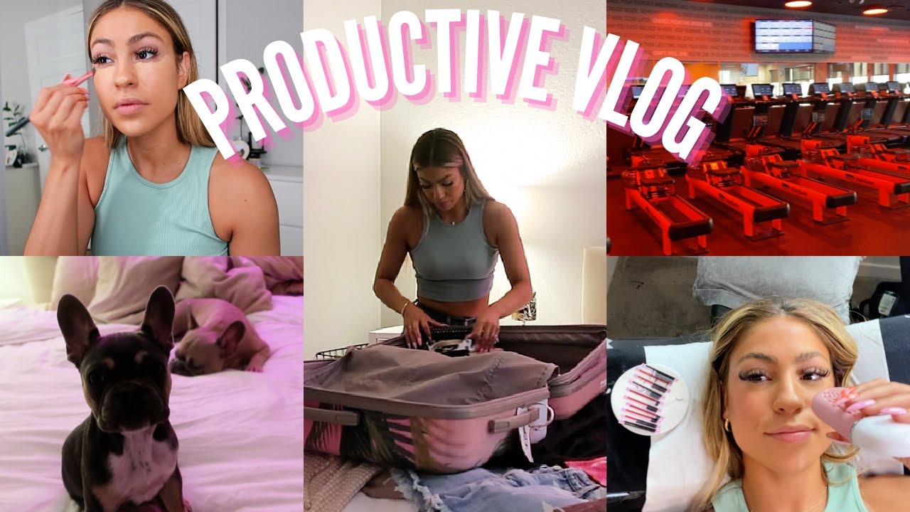 PRODUCTIVE VLOG Lash Appt, Pack With Me For Nashville, 5 minute Makeup