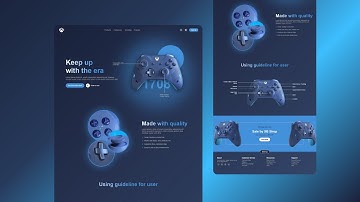 🔵 Modern Gaming Controller Website | HTML, CSS & AOS Animation | UI/UX Design