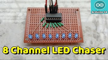 8 Channel LEDs using Shift Register 74HC595 - Arduino Tutorial 4