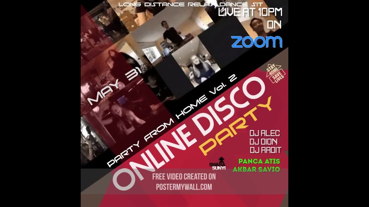 Online Disco Party - Long Distance Relax Dance Sit via Zoom - YouTube