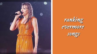 Sorry if any of your favorite songs are very low🥲 | Ranking evermore songs