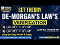 "Set Theory"(De-Morgan`s law)#verification #rsaggarwal #class11maths