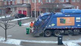 Green Kitchen Waste Bin Collection on Snowy Day | WatchingItWork