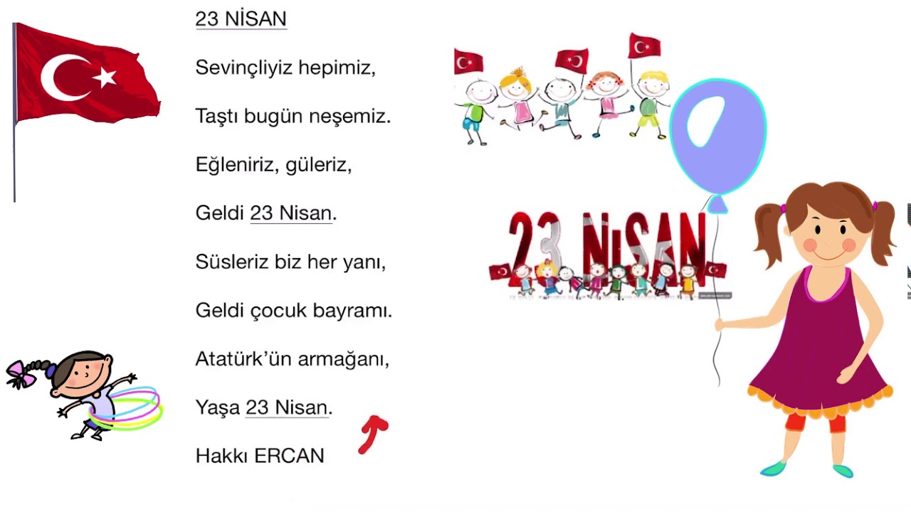 23 Nisan Siirleri Okul Oncesi Youtube