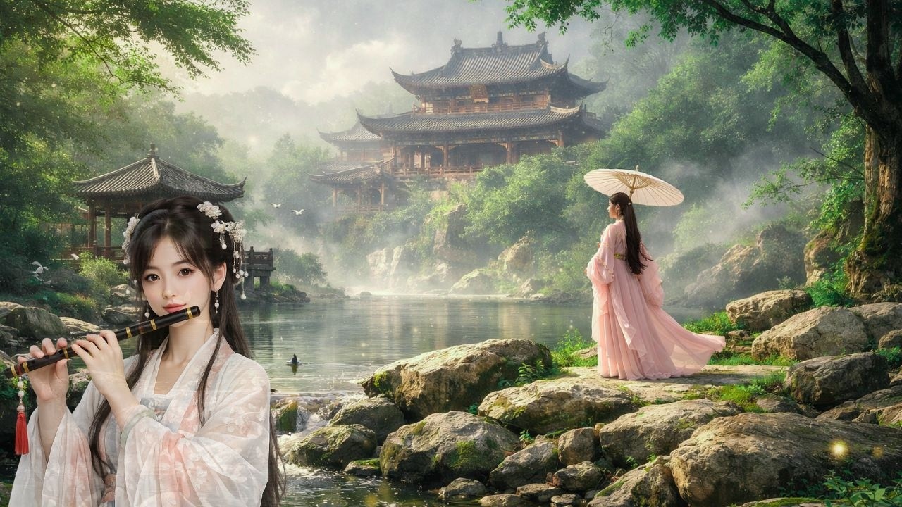 Soft Bamboo Flute & Erhu – Relaxing Chinese Music for Stress Relief ...