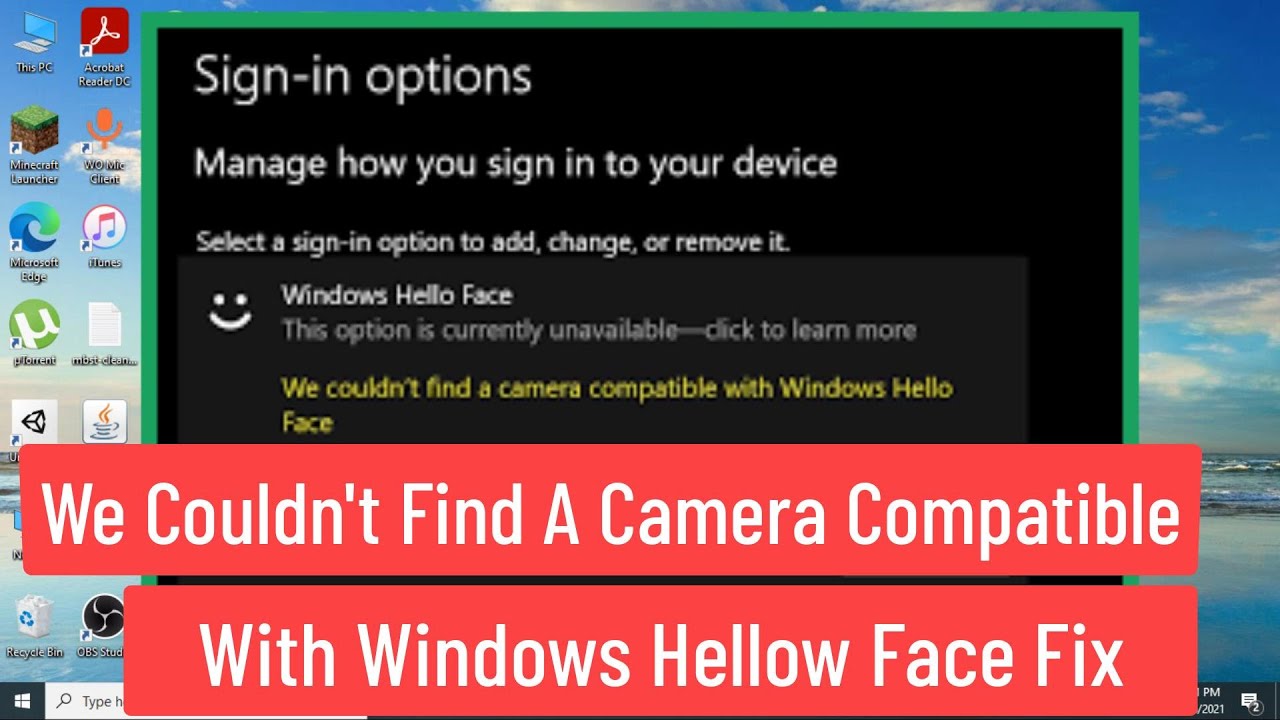 We Couldn't Find A Camera Compatible With Windows Hello Face Fix YouTube