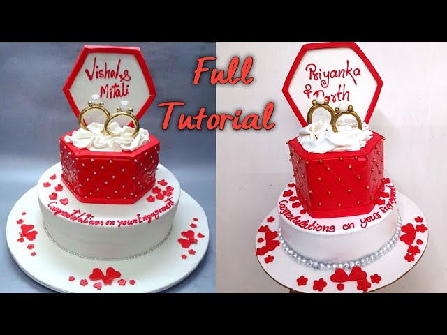 Ring ceremony cake for a... - Cake Addicts by Vaidehi Shah | فيسبوك
