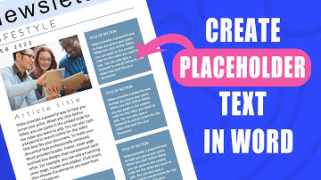 Create placeholder or random text in Microsoft Word