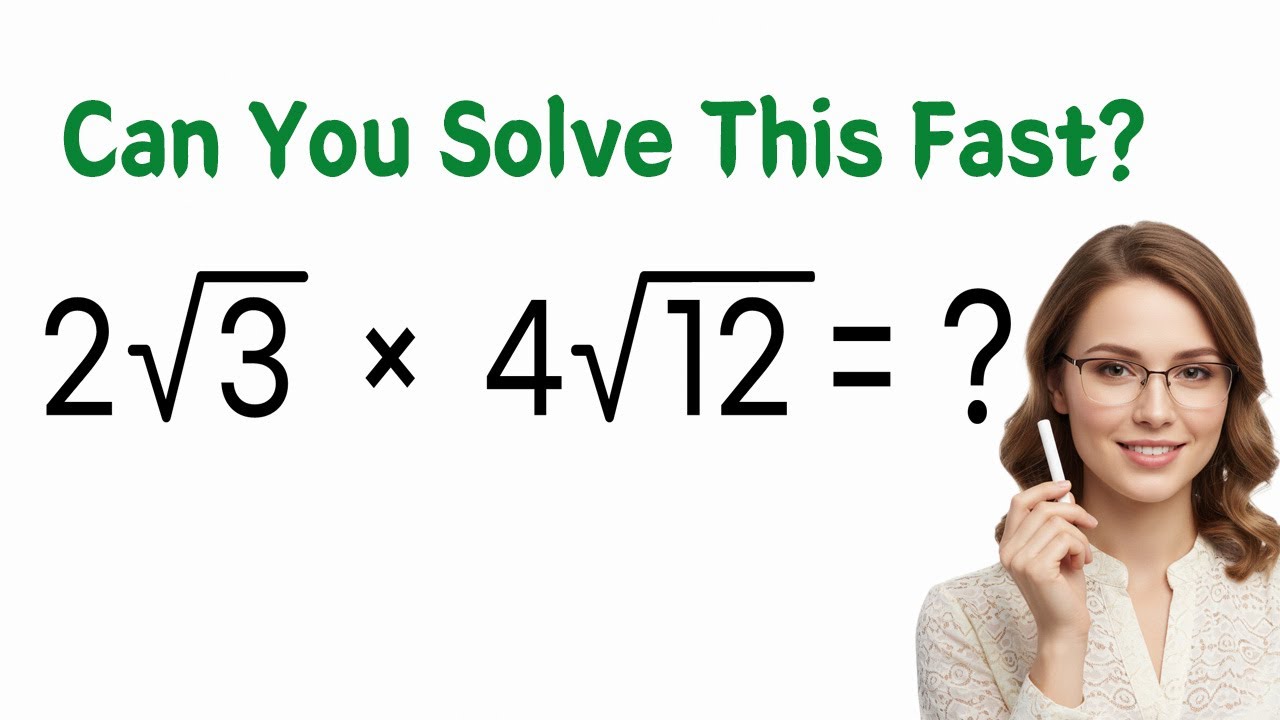 Multiply Radicals Faster! 2√3 × 4√12 = ? | 곱셈의 교환법칙을 활용한 제곱근 계산! 루트끼리 정수끼리 묶어서 끝내기