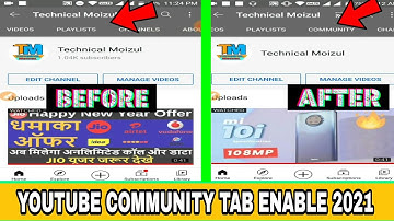How To Enable Community Tab On Youtube After 1K Subscribers 2021 l Community Tab Enable Kaise Kare