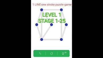 1 LINE one stroke Puzzle game solution LEVEL 1 STAGE 1  25