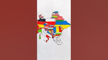Draw Flag Map of Greece 🇬🇷 #greece