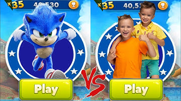 Vlad and Niki vs Sonic Dash - Movie Sonic vs All Bosses vs Vlad and Niki Run Gameplay
