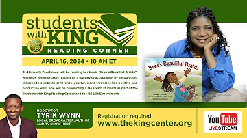 Students with King | Reading Corner with Dr. Kimberly P. Johnson