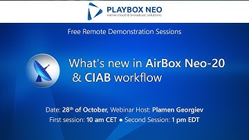 PlayBox Neo Webinar 7 ▶️ What